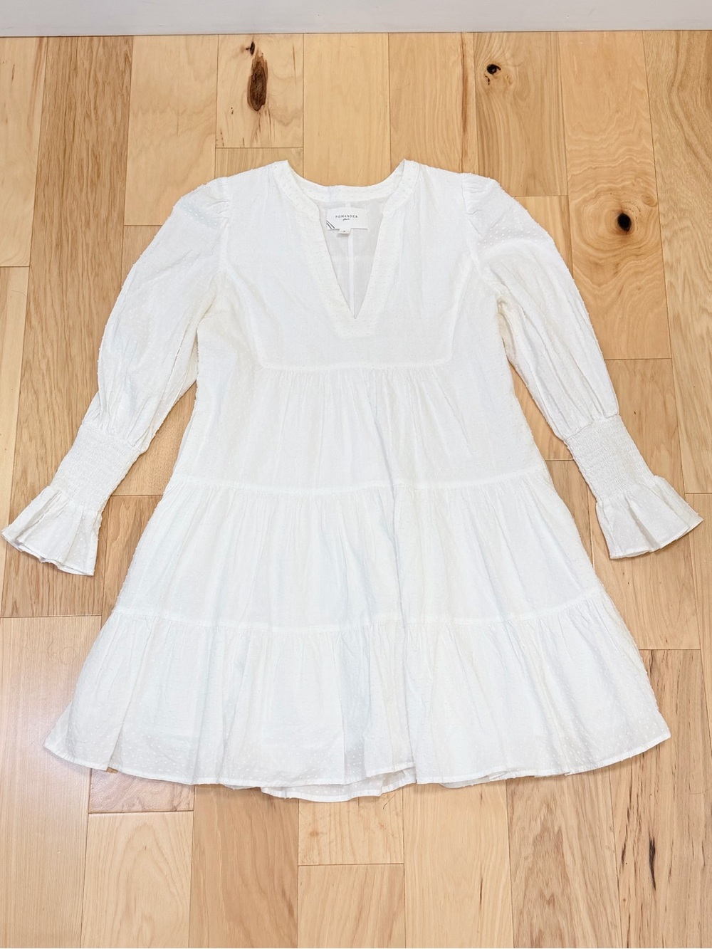Tuckernuck Pomander Place Women’s White Swiss Dot Kenzo Dress - Picture 5 of 7